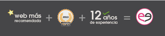 web más recomendada + 2013 website del año + 12 años de experiencia = MEETIC