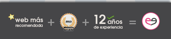 web más recomendada + 2013 website del año + 12 años de experiencia = MEETIC