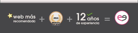 web más recomendada + 2013 website del año + 12 años de experiencia = MEETIC